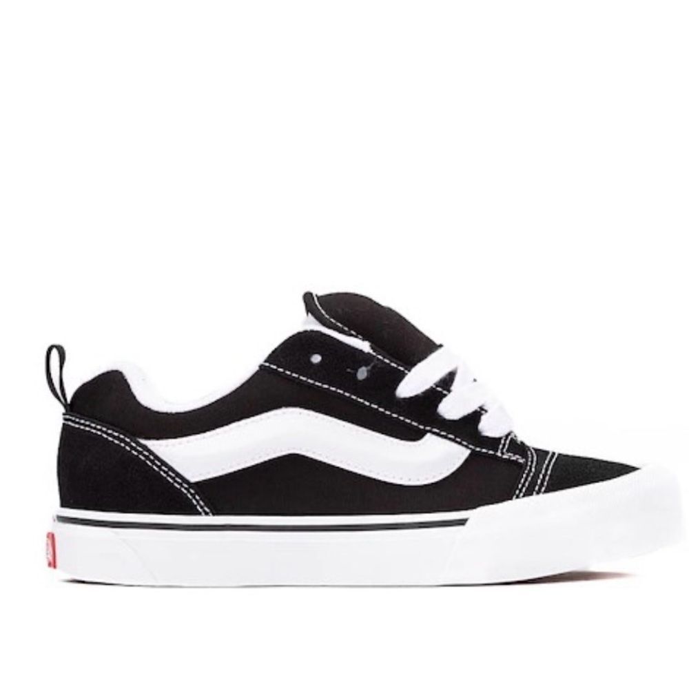 Vans Knu Skool Black and White Sneakers sz 3.5 - Picture 2 of 5
